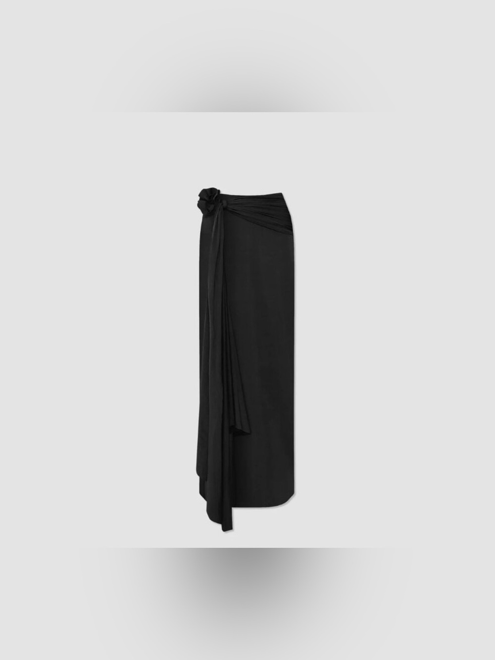 NWT Maygel Coronel Crisol Black Jersey Maxi Skirt, Size One Size